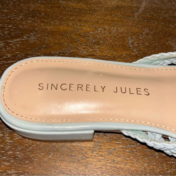 Sincerely Jules Behold Woven Slip On Mule Slide Shoes - Picture 6 of 8